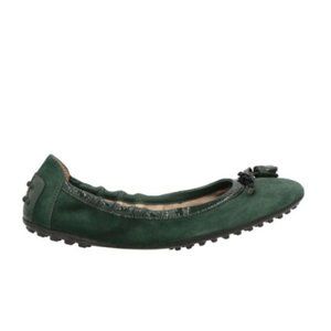 TOD'S Women's Ballet Flats - Green - 6